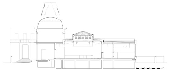 coupe sur le hall