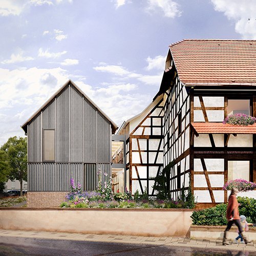 bibliothèque, périscolaire et halle à Gries - 67