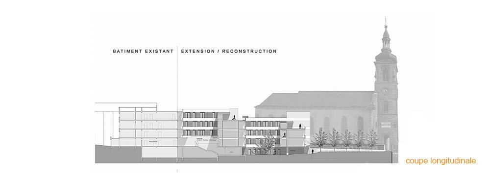 hôpital le Secq de Crépy à Boulay - 57<br /> - terrasse USLD, niveau 3 - photo Luc Boegly ©