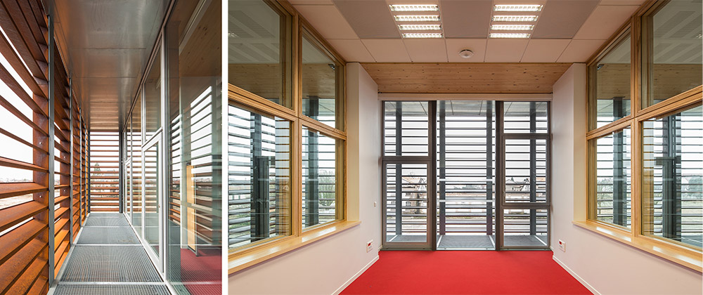 Palais de Justice à Haguenau - 67 - coursive extérieure sud et détente - photographies Luc Boegly ©