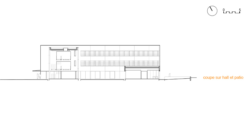 maison des agriculteurs à Plérin - 22 - liaison avec l'existant