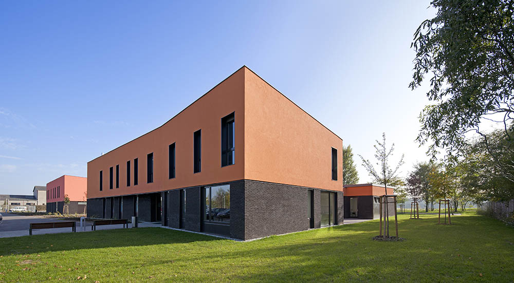 unités psychiatriques à Bischwiller - 67 - angle nord-ouest de l'unité des adultes - photo Luc Boegly ©