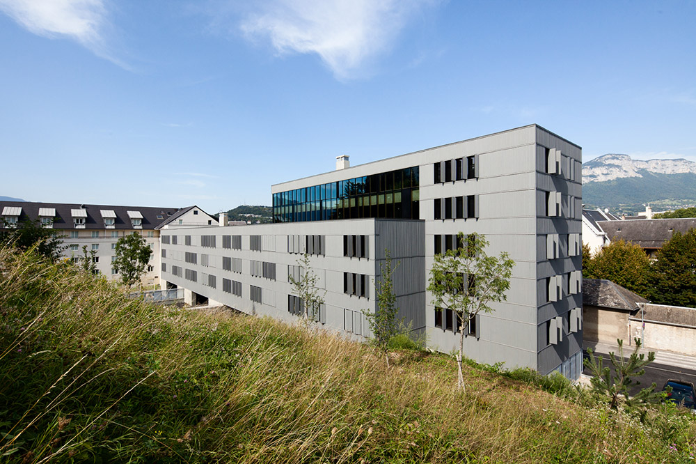 résidence internationale pour étudiants à Chambéry - 73 - façade sud-ouest - photo Luc Boegly ©
