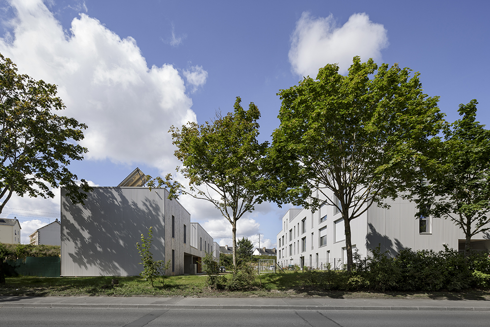 20 logements à Saint Brieuc - 22 - Vue depuis la rue Joliot Curie - Photo © Frédéric Baron