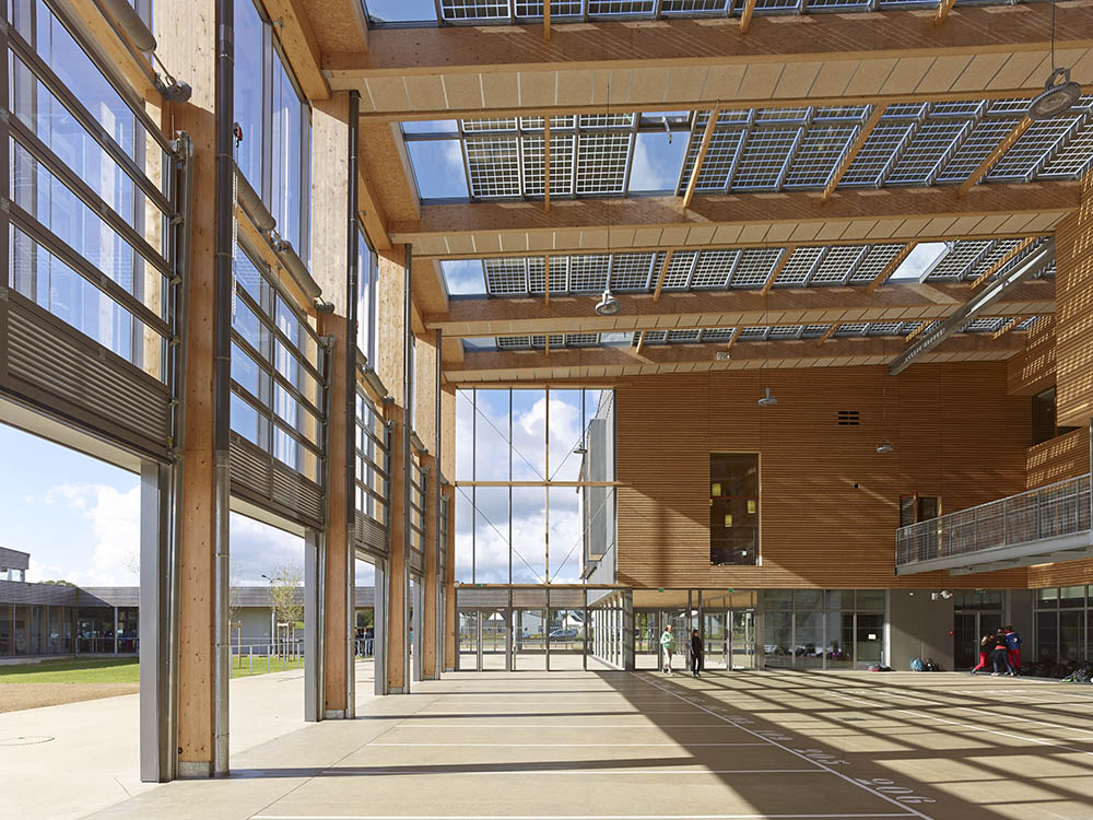 collège 600 à Châtelaudren Plouagat - 22 - préau solaire - Stéphane Chalmeau ©