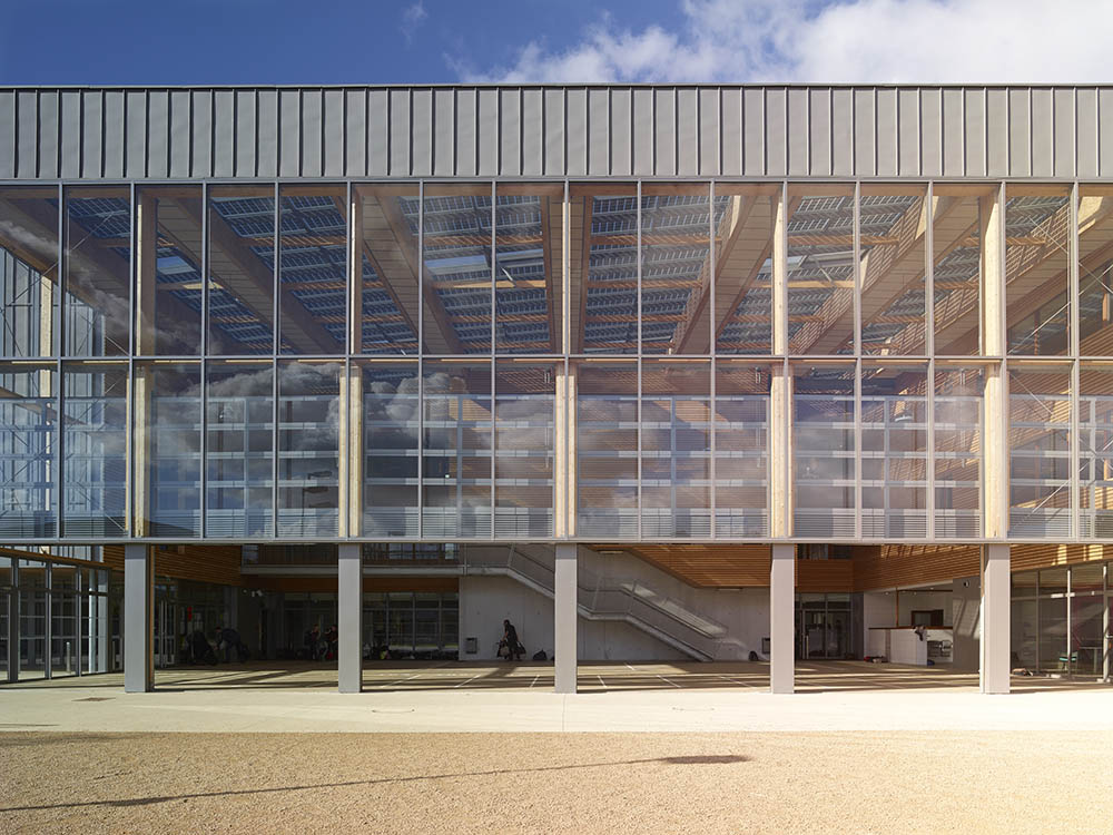 collège 600 à Châtelaudren Plouagat - 22 - préau solaire - Stéphane Chalmeau ©
